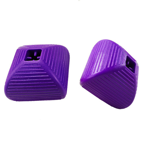 Purple TPR pet chew toy with ridged texture, designed for interactive play and teeth grinding for dogs. - Image 10