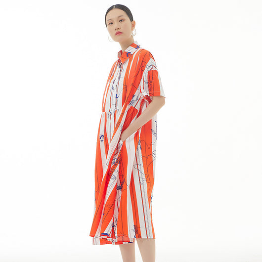 Vestido Fake con Rayas Verticales en Colores - Image 3