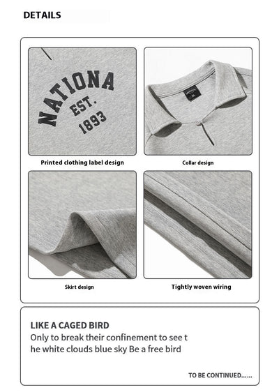 Camisa de Algodón Pesado con Solapa y Manga Corta - Image 10