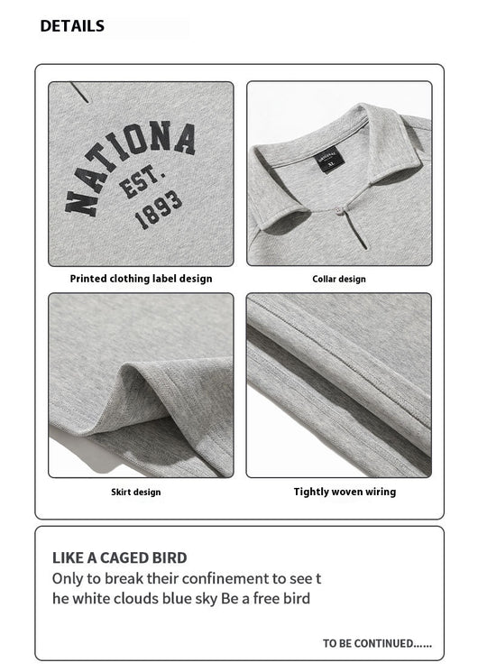 Camisa de Algodón Pesado con Solapa y Manga Corta - Image 10