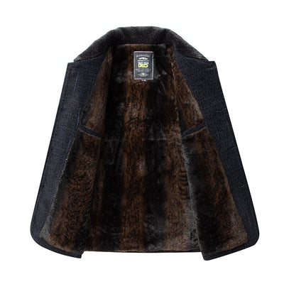 Abrigo Acolchado de Chenilla para Hombre Adulto Mayor - Chaqueta Térmica Forrada en Felpa - Image 9