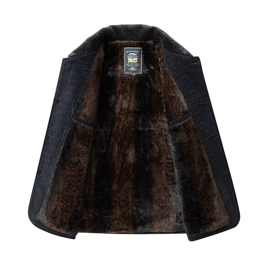 Abrigo Acolchado de Chenilla para Hombre Adulto Mayor - Chaqueta Térmica Forrada en Felpa - Image 9