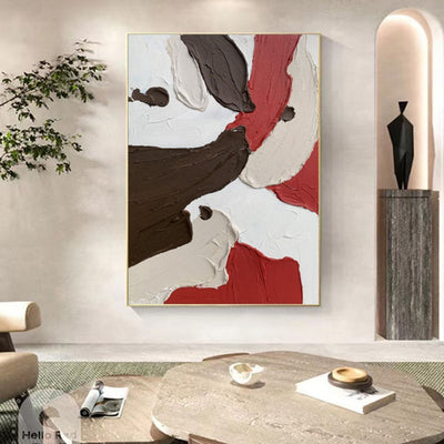 Cuadro Abstracto Moderno Óleo sobre Lienzo - Arte Texturizado Bloques de Color para Decoración del Hogar - Image 3