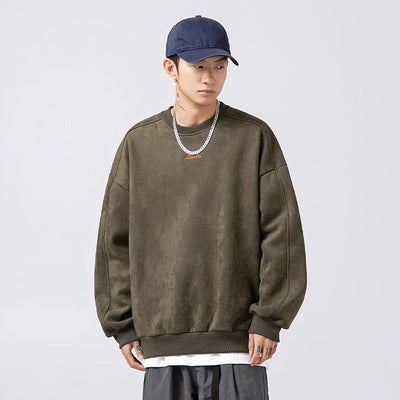 Sudadera Deportiva Casual con Cuello Redondo y Mangas Largas para Hombre