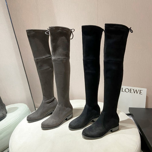Botas Altas Planas con Tacón Interno Elevado - Image 12