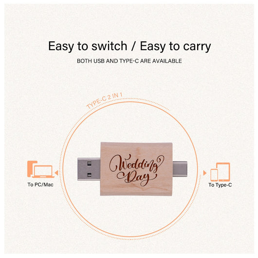 Caja de Almacenamiento Maple con Pendrive 2 en 1 USB Tipo-C - Image 17