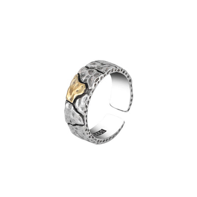 Anillo Vintage para Hombre con Textura de Piedra y Acabado Envejecido - Image 6