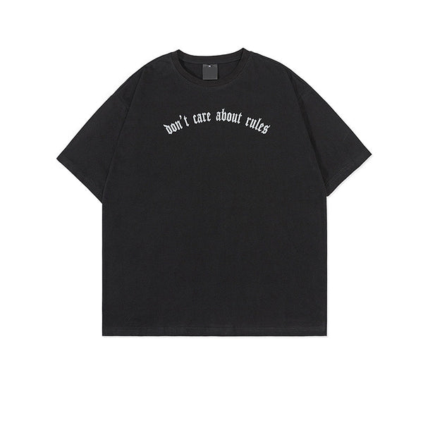 Camiseta Suelta Hip Hop con Estampa de Retrato - Manga Corta