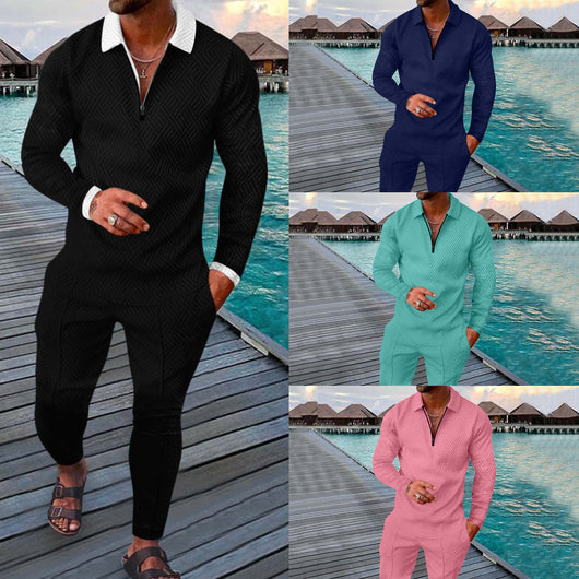 Conjunto Deportivo Otoñal de Dos Piezas para Hombre - Pantalón Largo y Sudadera - Image 36