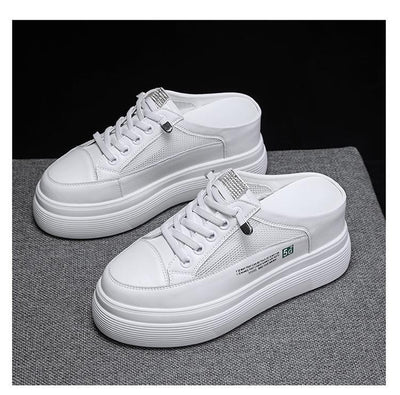 Zapatos Blancos Plataforma Mesh Ligeros y Cómodos sin Tacón - Image 19