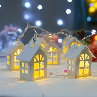 Guirnalda LED Navideña 2M - 10 Luces Decorativas Estilo Casita para Árbol y Eventos - Image 6