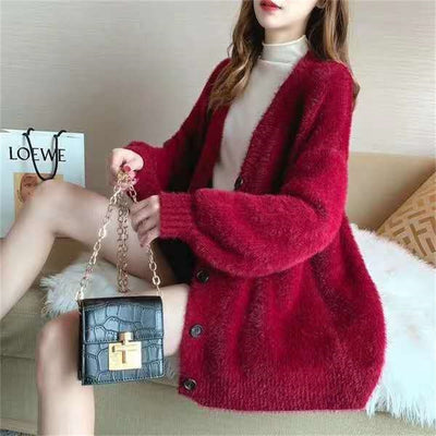 Abrigo Sweater de Piel de Visón Artificial Estilo Coreano para Mujer - Image 10