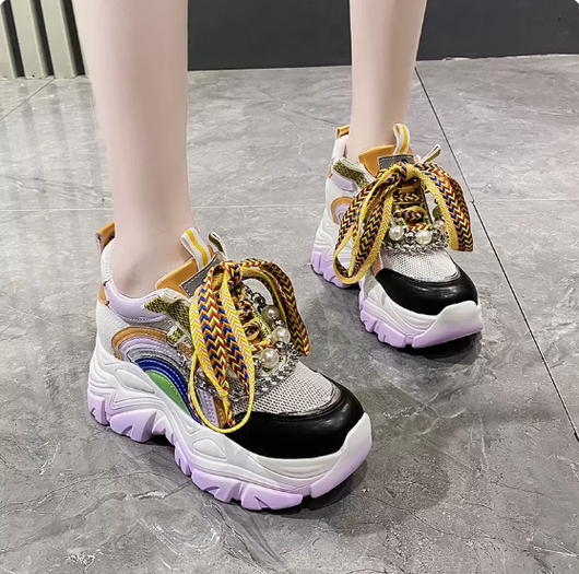 Zapatos Plataforma Daddy para Mujer - Malla Transpirable Otoño