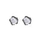 All-Plateado Tianhuo-Cut Firework-Cut Thorn Rose EarringsAnti-Oxidation Unisex Retro Estilo Negro 1Pair 6mm