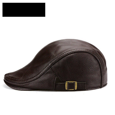 Gorra de Cuero Estilo Coreano Delgada para Otoño e Invierno - Caballeros Maduros - Image 3