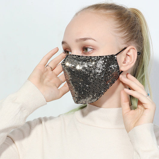Mascarilla de Algodón con Lentejuelas