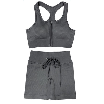 Conjunto Deportivo Mujer: Top y Shorts Costilla Ajustado - Image 10