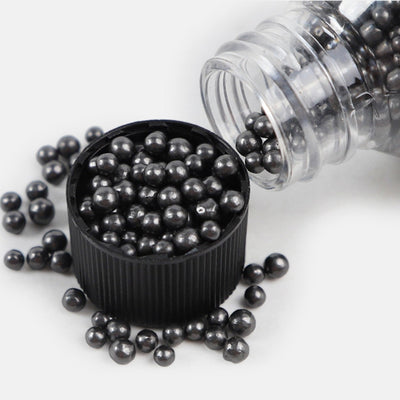 Clear plastic bottle of black cat litter deodorizing beads with a black and red label, 300g. - Image 12