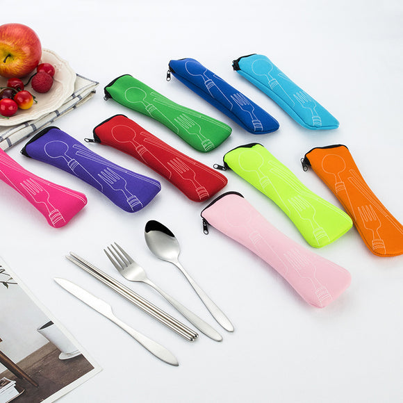 Juego de Cubiertos Portátil con Estuche