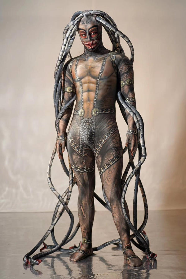 Disfraz de Serpiente Transparente Medusa - Traje Integral Realista - Image 6