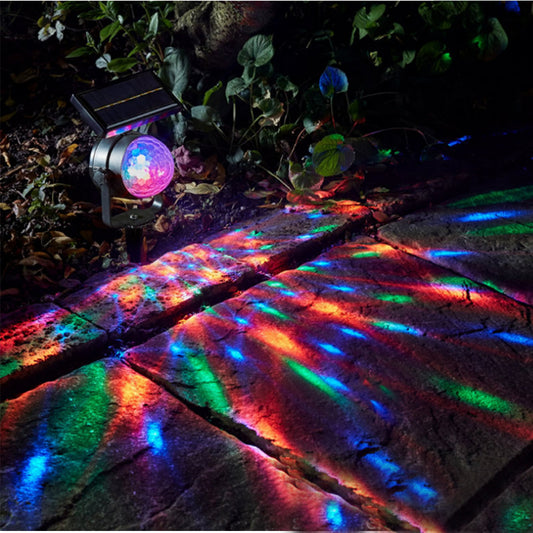 Lámpara Solar Giratoria de Colores para Exterior - Image 2