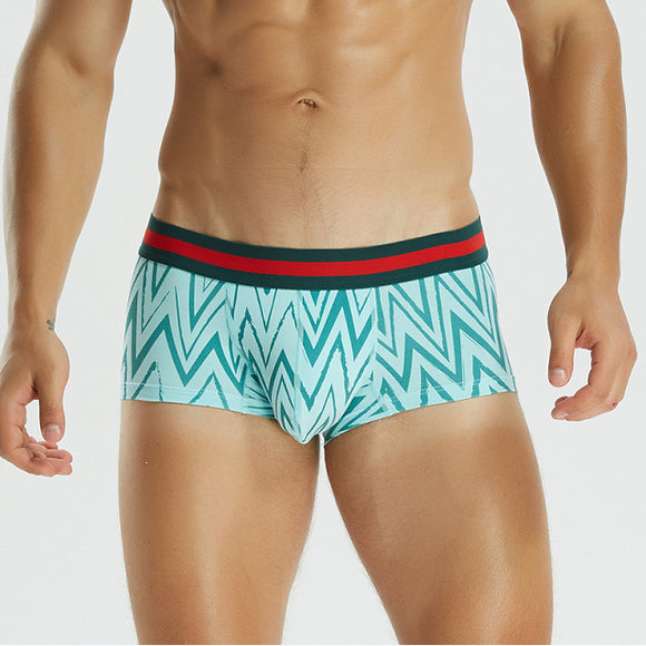 Calzoncillos Boxer de Algodón Coloreado con Diseño Convexo Talle Bajo