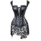 Corset de Cuero Sintético con Detalles Calados