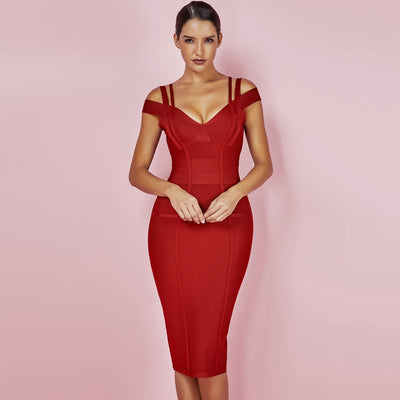 Vestido Bandage Hombros Descubiertos - Image 3