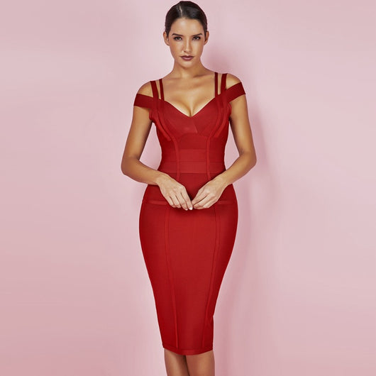 Vestido Bandage Hombros Descubiertos - Image 3