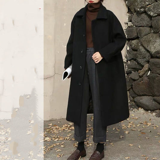 Abrigo de Lana Midi para Mujer - Otoño e Invierno