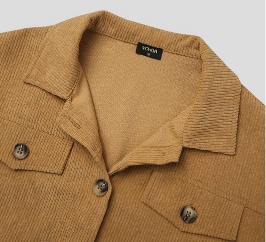 Camisa Casual de Pana con Botones - Image 4