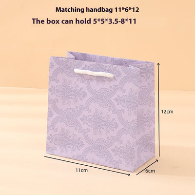 Caja de Almacenamiento para Joyas con Anillo Púrpura Lavanda - Image 8