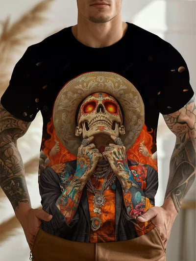 Playera Casual para Hombre con Estampado Digital 3D - Image 10