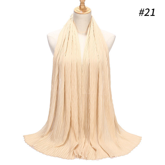 Hijab Chiffón Plisado con Efecto Perla - Capa Versátil - Image 21