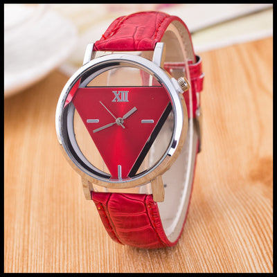 Reloj de Personalidad Triangular - Reloj de Cuarzo Hueco Doble Cara Elegante