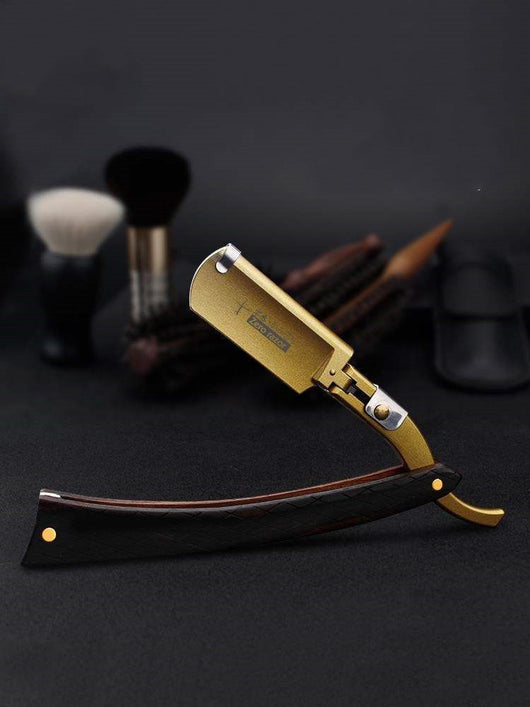 Navaja de Afeitar Vintage Acero Inoxidable para Barbería Profesional