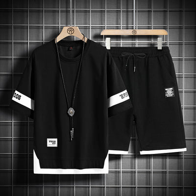 Traje Corto Holgado en Textura Waffle para Hombre - Image 7