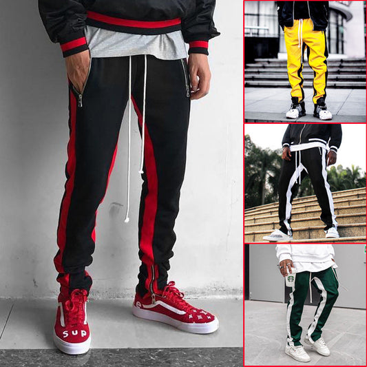 Pantalones Deportivos para Hombre con Bolsillos Laterales y Cierre