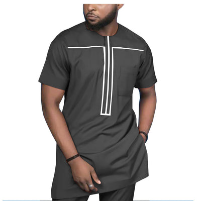 Camisa Casual de Algodón Africano para Hombre - Image 37