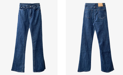 Jeans Acampanados Cintura Alta con Abertura Lateral para Mujer - Image 13