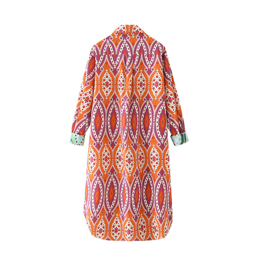 Vestido Camisero Largo para Mujer con Bolsillos - Image 5