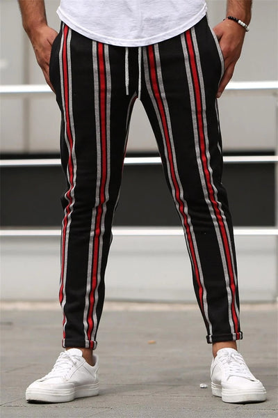 Pantalones Deportivos Slim-fit a Rayas Multicolor - Image 9