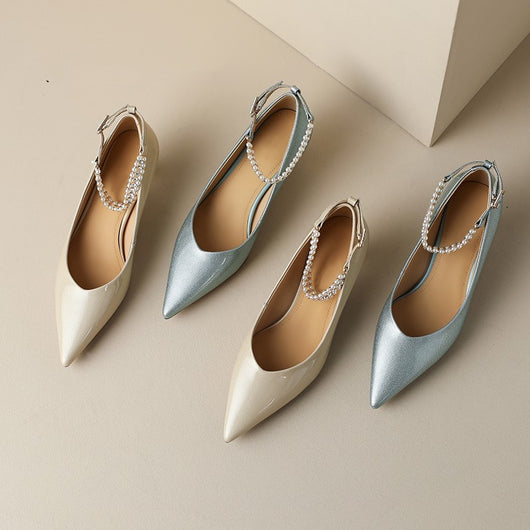 Zapatos de Trabajo con Tacón Fino Puntiagudo y Volante - Elegancia Temperamento OL - Image 9