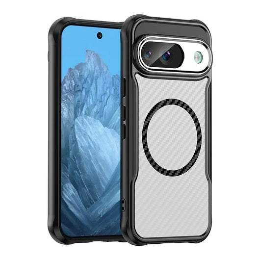 Funda Magnética de Fibra de Carbono Transparente para Celular - Image 4