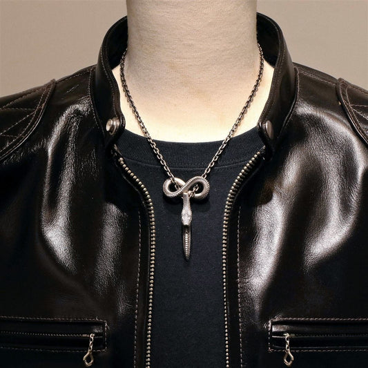 Collar Colgante de Escama de Serpiente - Diseño Personalidad Infinita para Hombre