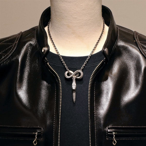 Collar Colgante de Escama de Serpiente - Diseño Personalidad Infinita para Hombre