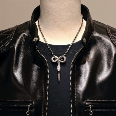 Collar Colgante de Escama de Serpiente - Diseño Personalidad Infinita para Hombre