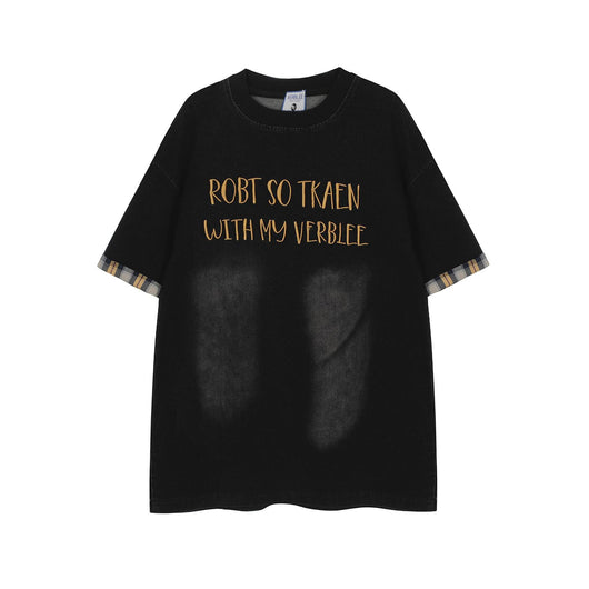 Camiseta Patchwork Manga Corta Unisex - Image 31