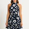 Vestido Floral Cuello Halter Ajustado para Mujer