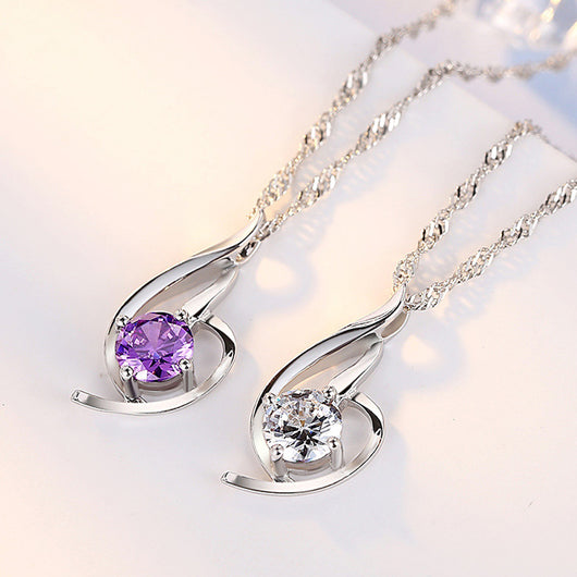 Collar de Plata 925 con Colgante Diamante - Joyería Coreana para Mujer - Image 11